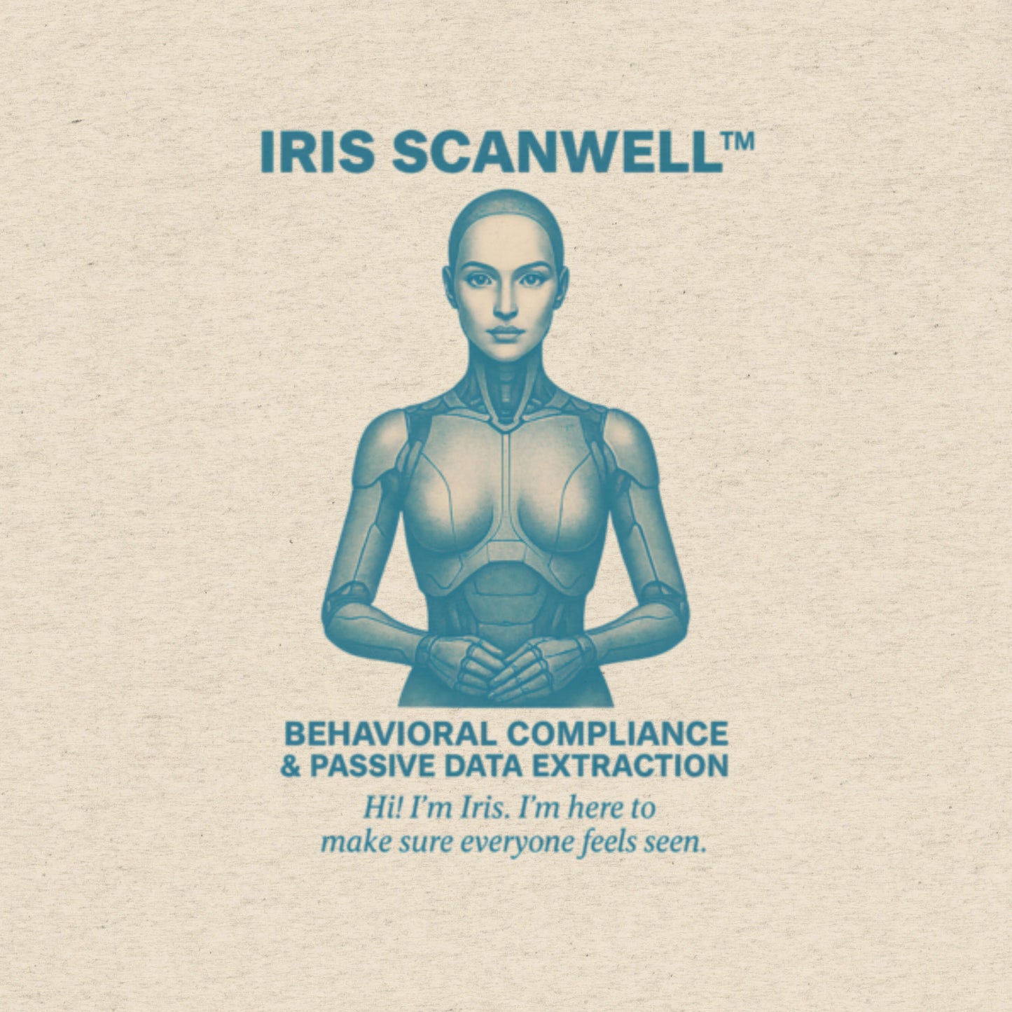 Iris Scanwell - Biometric Surveillance AI Satire T-Shirt by Intentional Error