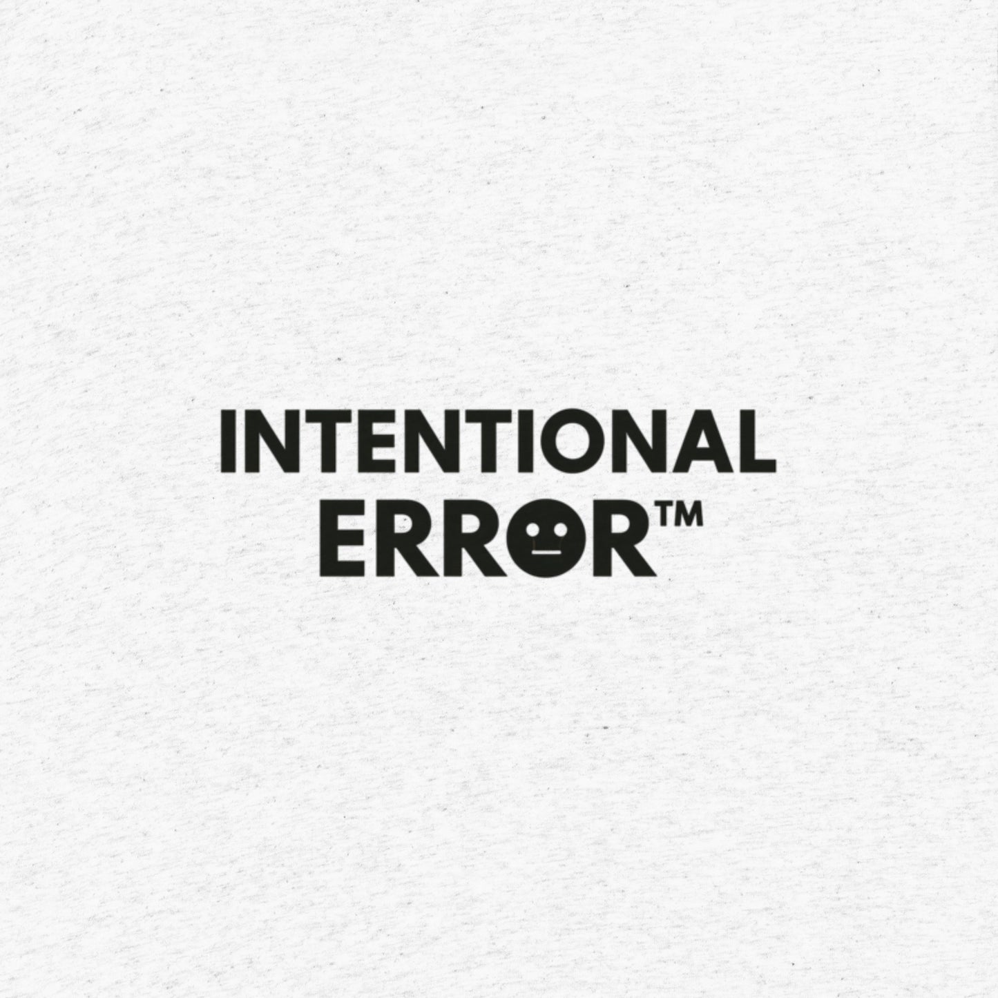 Back tile of an Intentional Error t-shirt showing a company logo