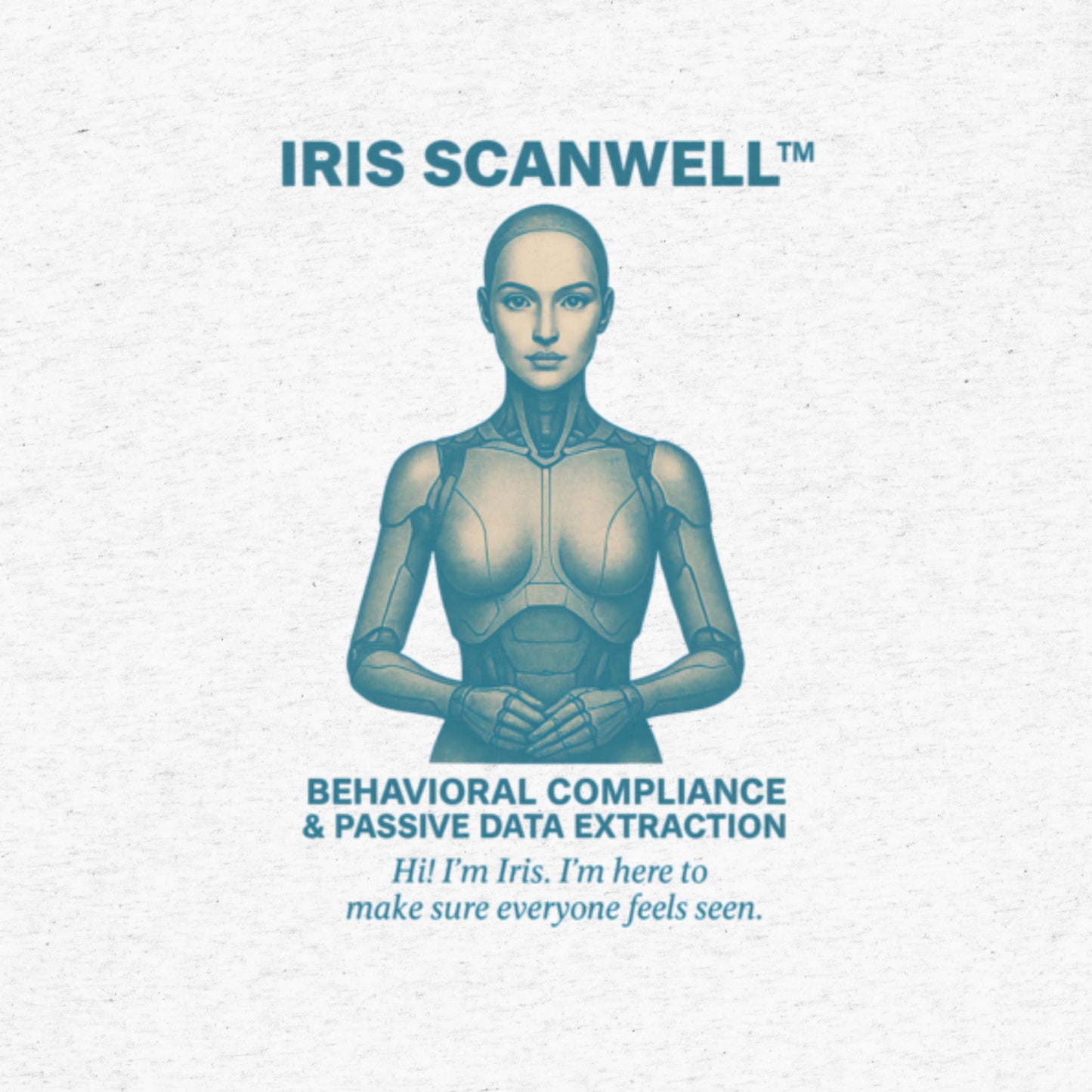 Iris Scanwell - Biometric Surveillance AI Satire T-Shirt by Intentional Error