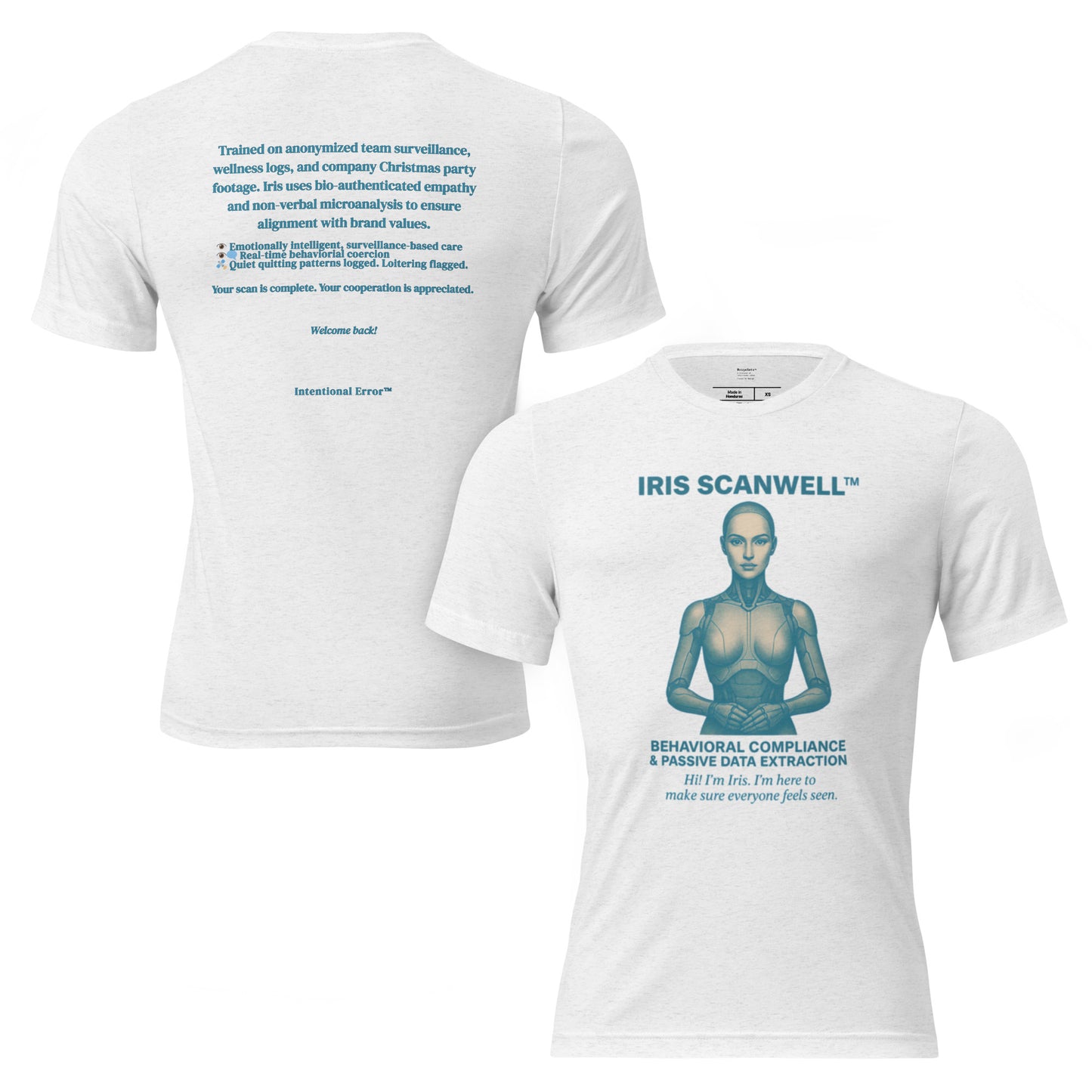 Iris Scanwell - Biometric Surveillance AI Satire T-Shirt