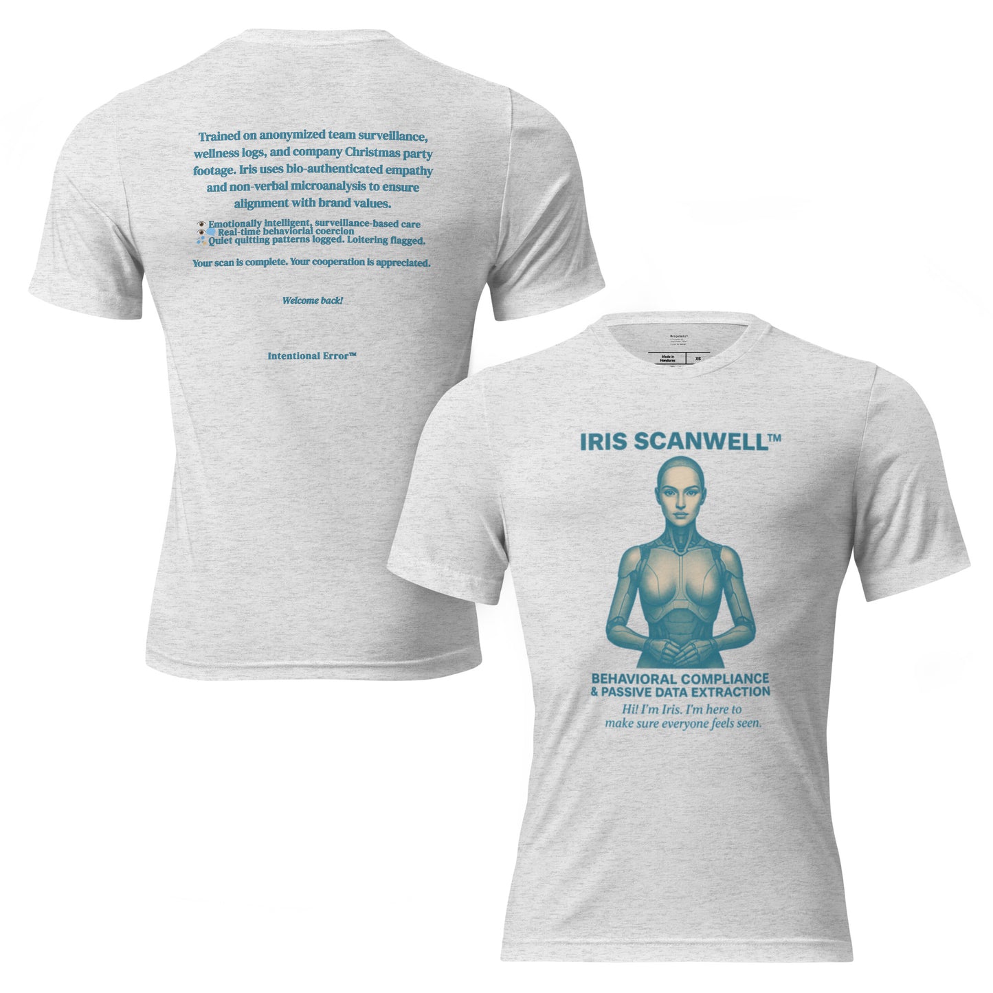 Iris Scanwell - Biometric Surveillance AI Satire T-Shirt