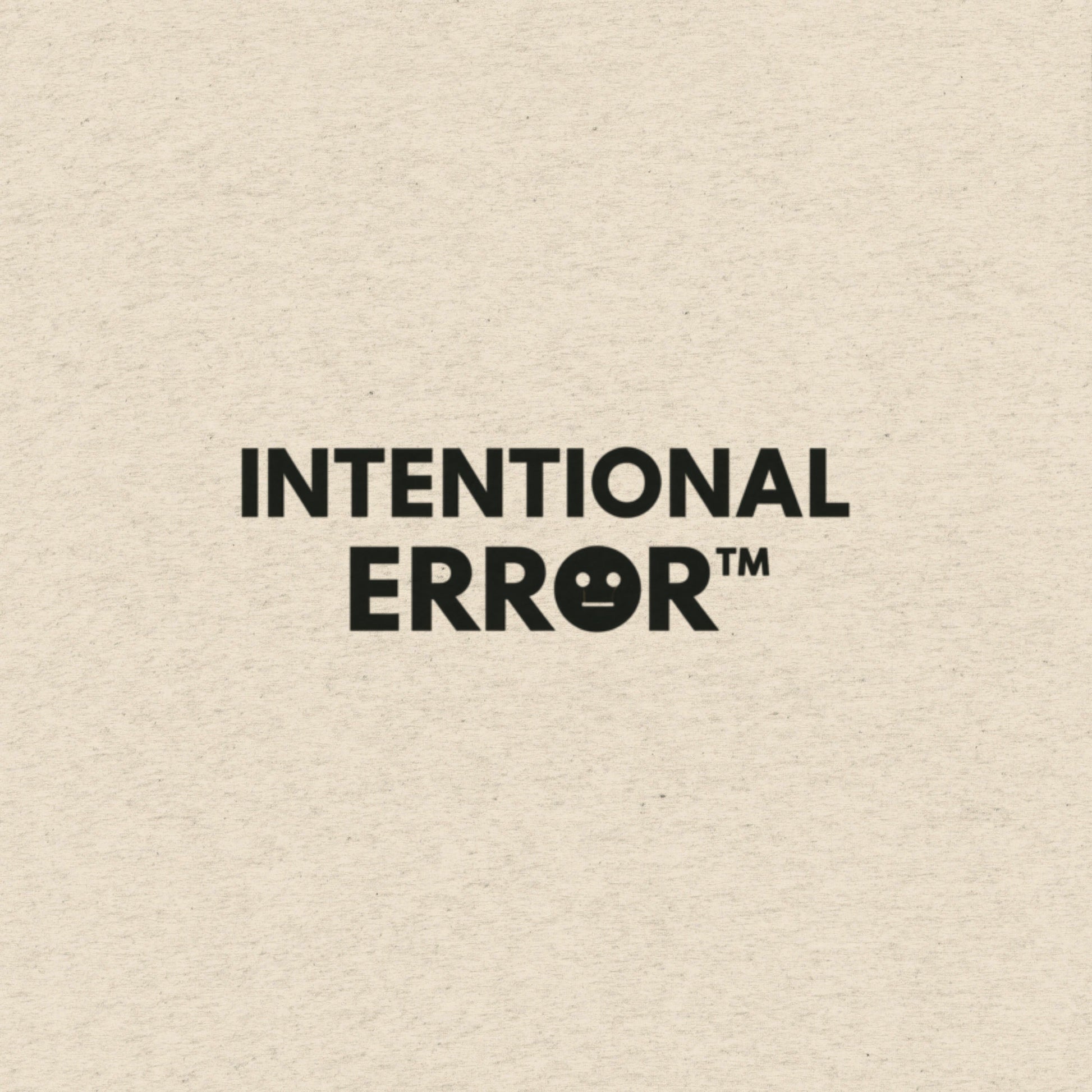Back tile of an Intentional Error t-shirt showing a company logo