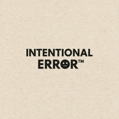 Back tile of an Intentional Error t-shirt showing a company logo