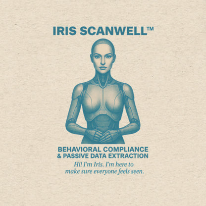 Iris Scanwell - Biometric Surveillance AI Satire T-Shirt by Intentional Error