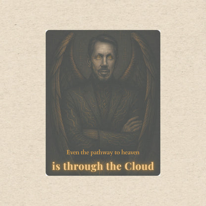 Oatmeal tri-blend -shirt graphic featuring The Gatekeeper design from The Overlords collection