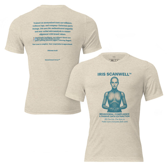 Iris Scanwell - Biometric Surveillance AI Satire T-Shirt
