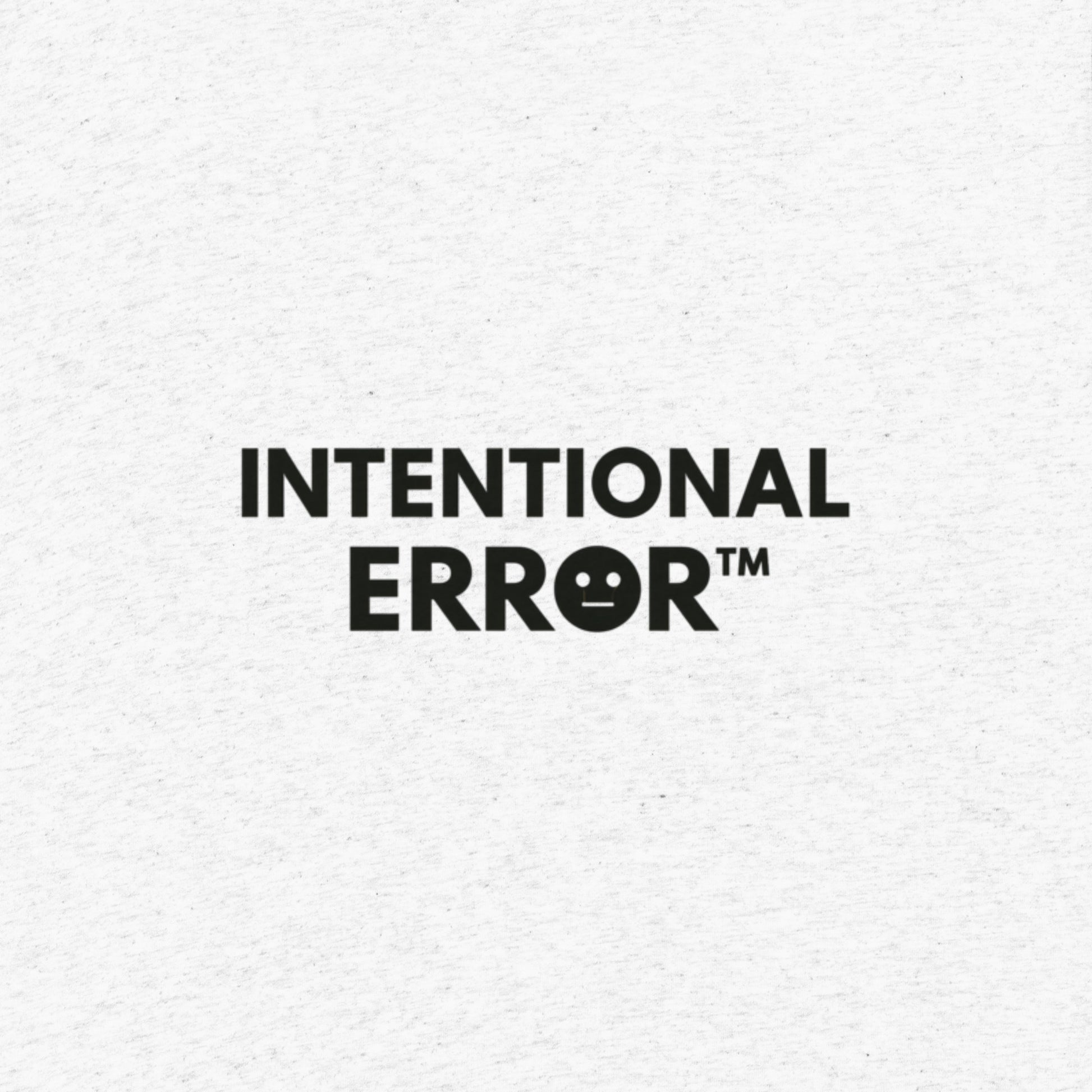 Back tile of an Intentional Error t-shirt showing a company logo