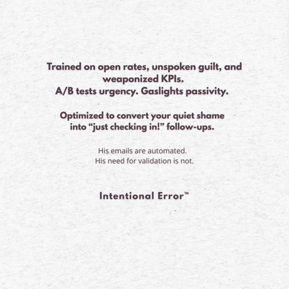 Back tile image of Intentional Error's Chimpforce 360 CRM satire graphic T-shirt