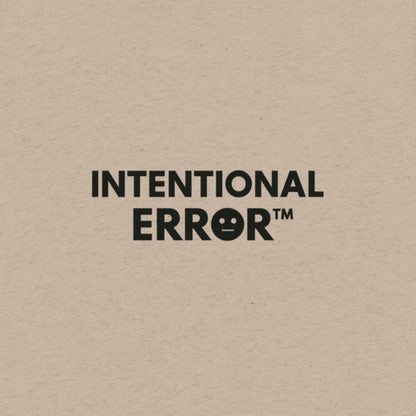 Back tile of an Intentional Error t-shirt showing a company logo